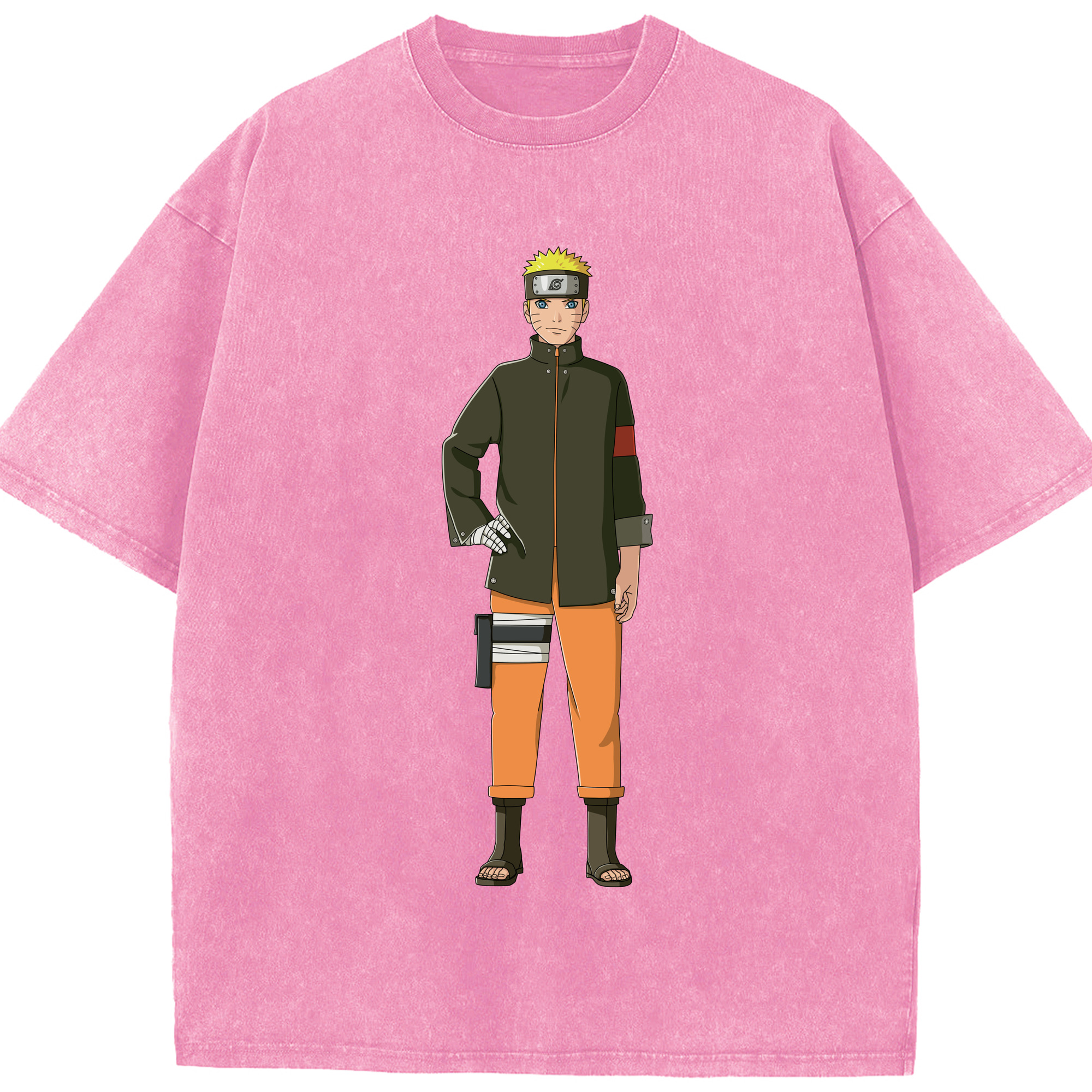 （画像用） NARUTO -ナルト- うずまき ナルト Uzumaki Naruto 綿100% ヴィンテージ風 半袖Tシャツ（フロントプリント）